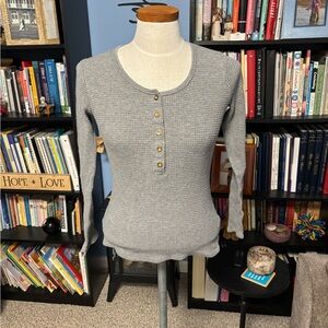 J. Crew Heather Gray Ribbed Top